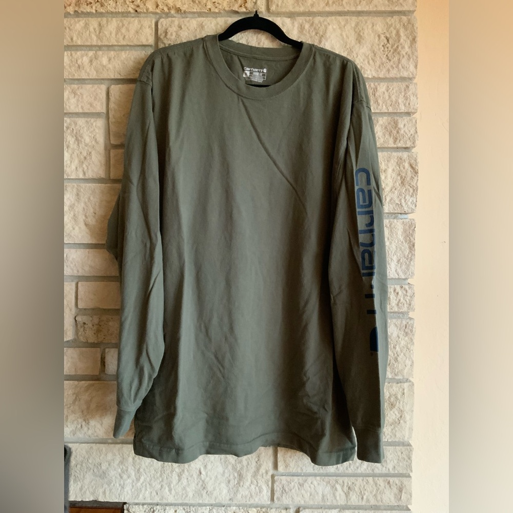 Carhartt Men's Olive Loose Fit  Long Sleeve Tee XL